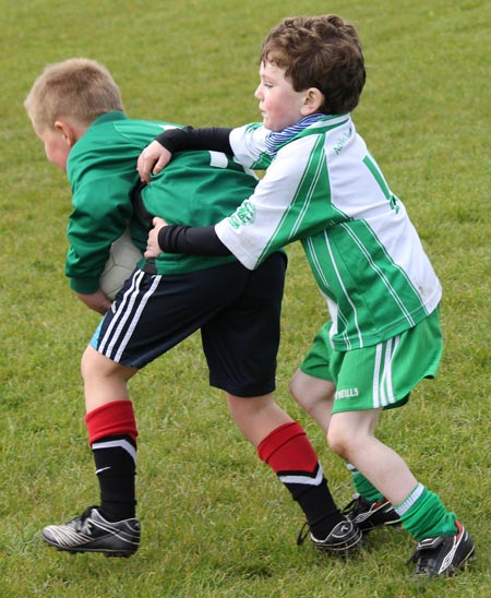 Action from the under 8 county blitz in Father Tierney Park.