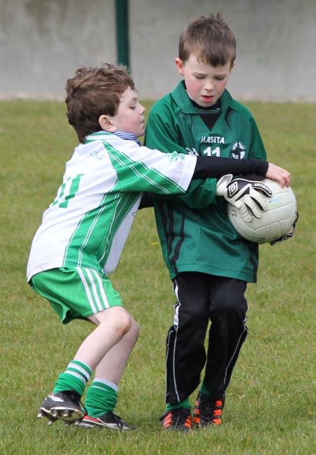 Action from the under 8 county blitz in Father Tierney Park.