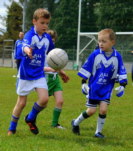 Action from the under 8 county blitz in Father Tierney Park.