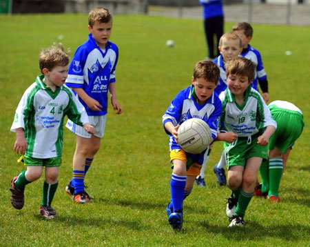 Action from the under 8 county blitz in Father Tierney Park.