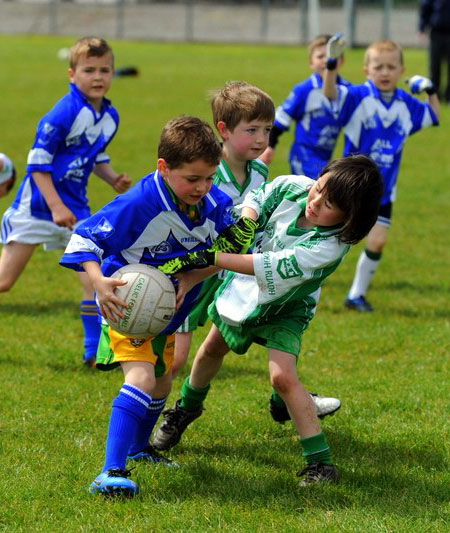 Action from the under 8 county blitz in Father Tierney Park.