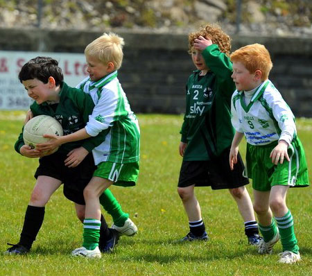 Action from the under 8 county blitz in Father Tierney Park.