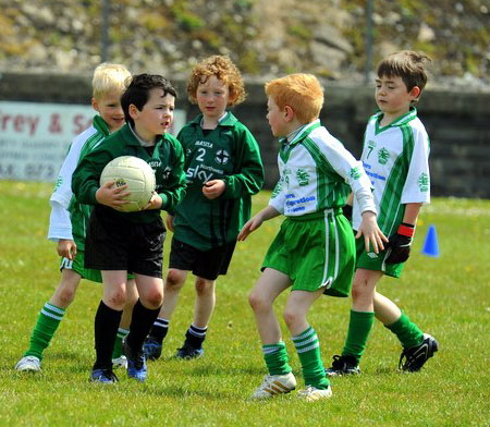 Action from the under 8 county blitz in Father Tierney Park.