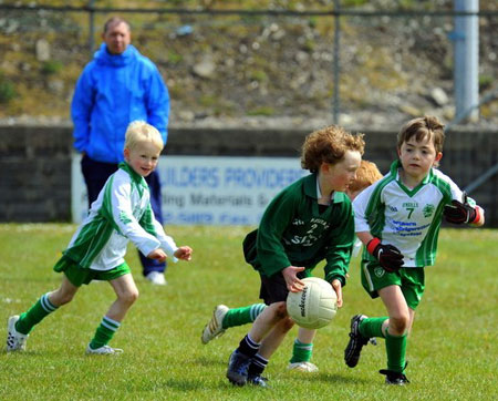 Action from the under 8 county blitz in Father Tierney Park.