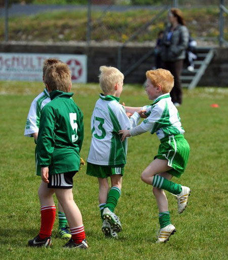 Action from the under 8 county blitz in Father Tierney Park.