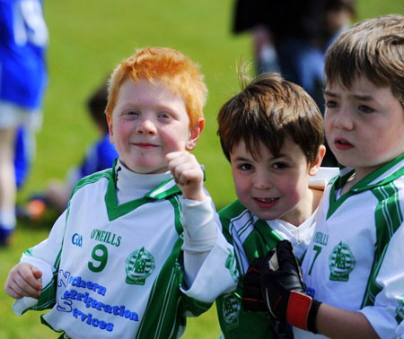 Action from the under 8 county blitz in Father Tierney Park.