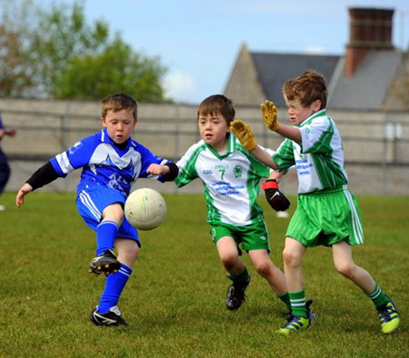 Action from the under 8 county blitz in Father Tierney Park.