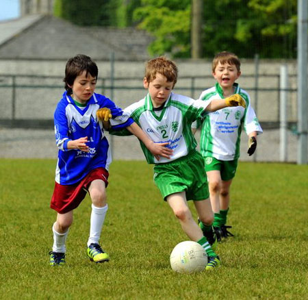 Action from the under 8 county blitz in Father Tierney Park.