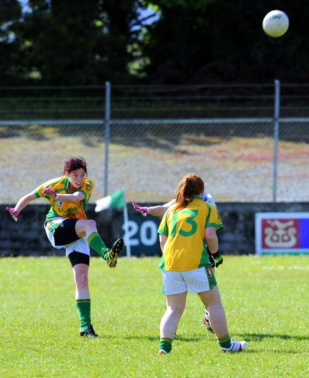 Action from the 2012 ladies inter-county match between Donegal and Sligo.