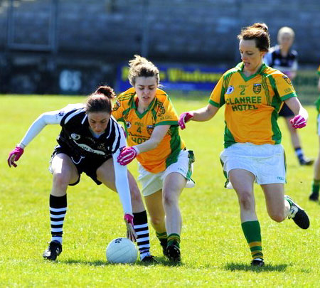 Action from the 2012 ladies inter-county match between Donegal and Sligo.