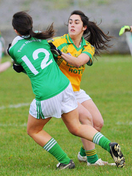 Action from the 2012 ladies inter-county match between Donegal and Fermanagh.