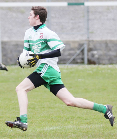 Action from the division three senior reserve football league match against Burt.