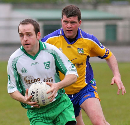 Action from the division three senior reserve football league match against Burt.