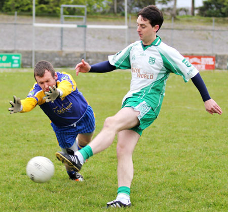 Action from the division three senior reserve football league match against Burt.