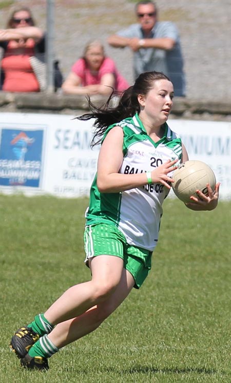 Action from the senior ladies league game between Aodh Ruadh and Saint Eunan's.