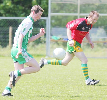 Action from the division three senior reserve football league match against Red Hugh's.