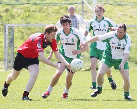 Action from the division three senior reserve football league match against Red Hugh's.