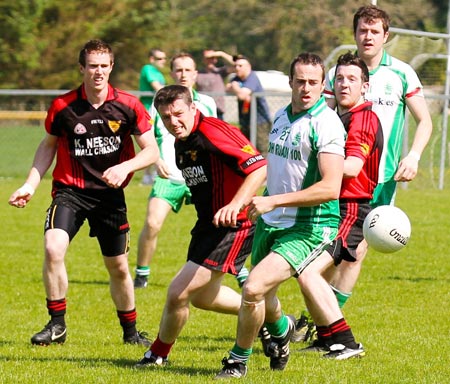 Action from the division three senior football league match against Red Hugh's.