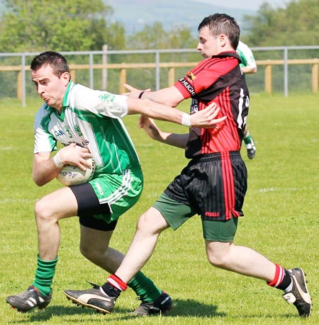 Action from the division three senior football league match against Red Hugh's.