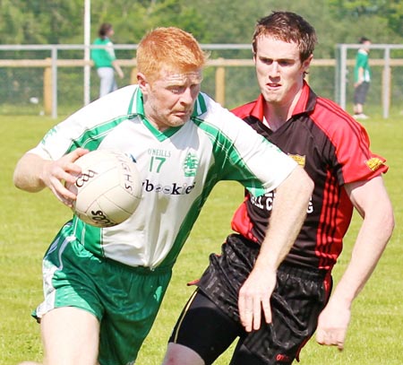 Action from the division three senior football league match against Red Hugh's.