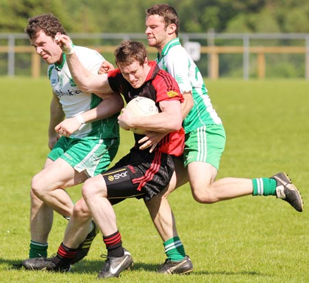 Action from the division three senior football league match against Red Hugh's.