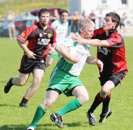 Action from the division three senior football league match against Red Hugh's.