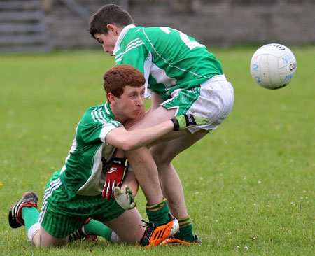 Action from the under 16 championship game against Naomh Mhuire.