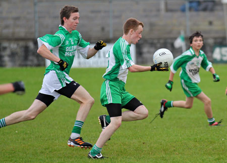 Action from the under 16 championship game against Naomh Mhuire.