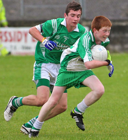 Action from the under 16 championship game against Naomh Mhuire.