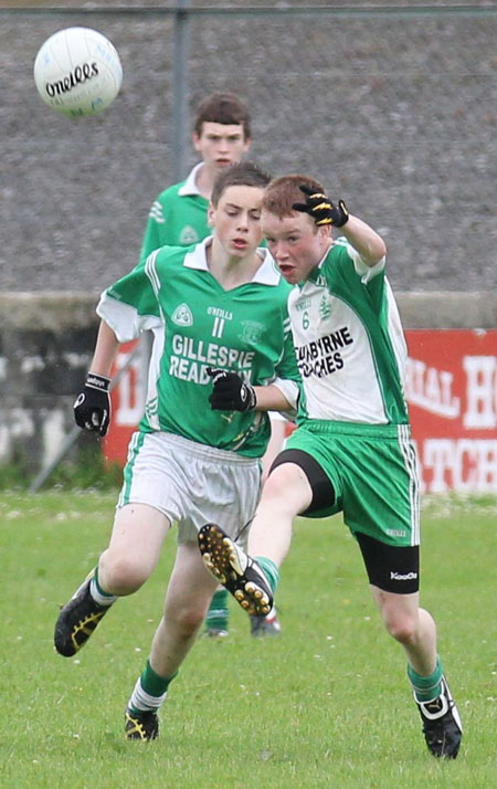 Action from the under 16 championship game against Naomh Mhuire.