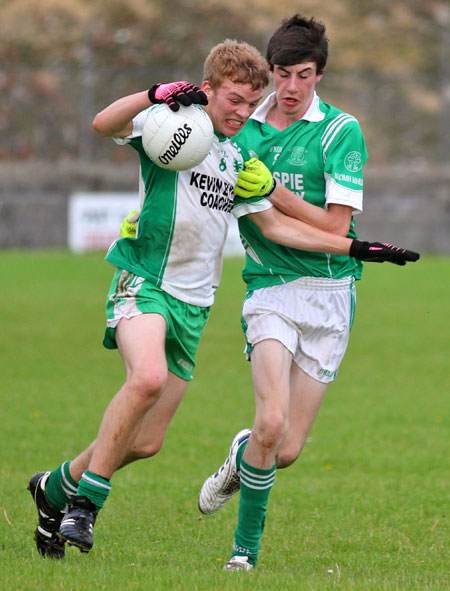 Action from the under 16 championship game against Naomh Mhuire.