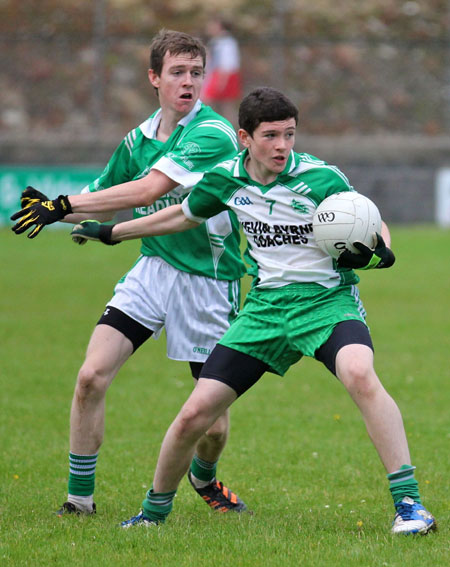 Action from the under 16 championship game against Naomh Mhuire.