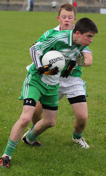 Action from the under 16 championship game against Naomh Mhuire.