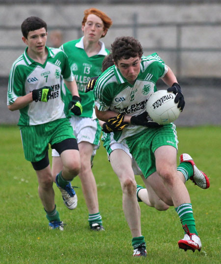 Action from the under 16 championship game against Naomh Mhuire.