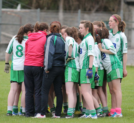 Action from the under 14 ladies league game between Aodh Ruadh and Kilcar.