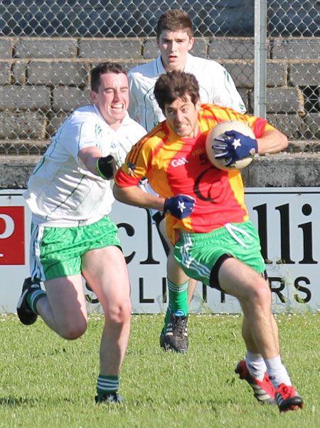 Action from the division three senior reserve football league match against Saint Naul's.