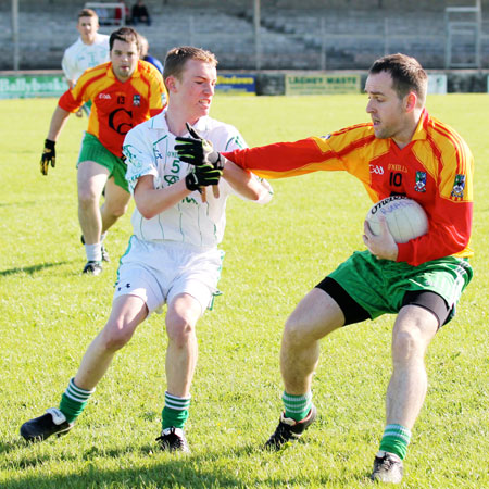 Action from the division three senior reserve football league match against Saint Naul's.