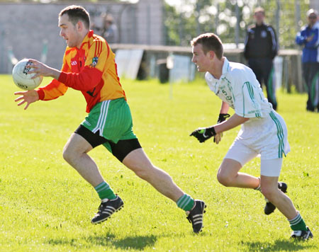 Action from the division three senior reserve football league match against Saint Naul's.