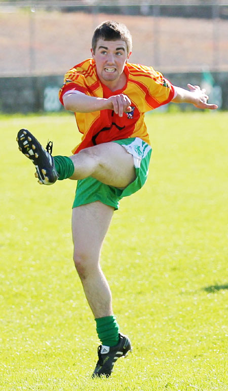 Action from the division three senior reserve football league match against Saint Naul's.