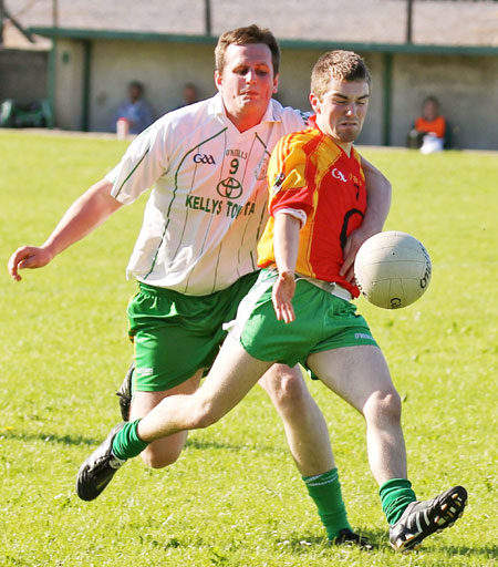 Action from the division three senior reserve football league match against Saint Naul's.