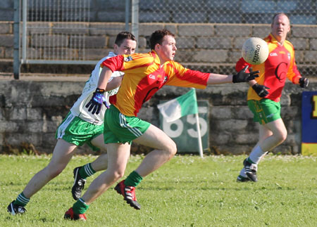 Action from the division three senior reserve football league match against Saint Naul's.