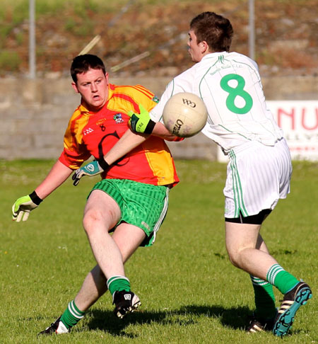 Action from the division three senior reserve football league match against Saint Naul's.