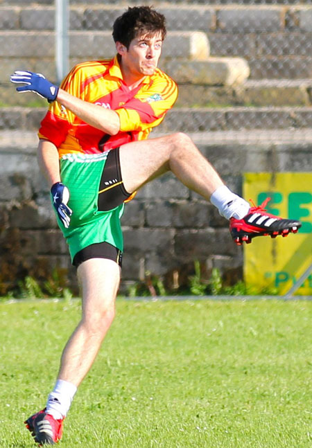 Action from the division three senior reserve football league match against Saint Naul's.