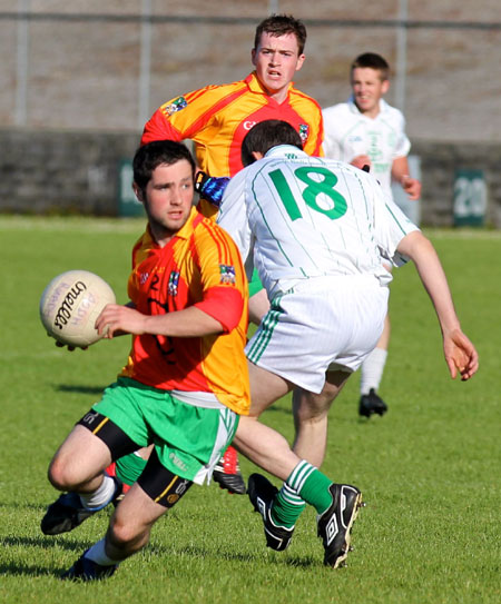 Action from the division three senior reserve football league match against Saint Naul's.