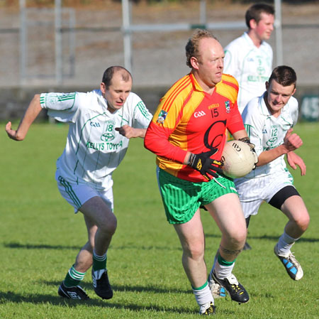 Action from the division three senior reserve football league match against Saint Naul's.