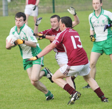 Action from the division three senior football league match against Termon.