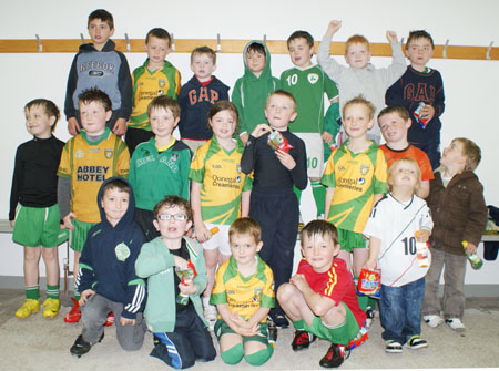 The Aodh Ruadh under 8 team which competed at the Mountcharles blitz.