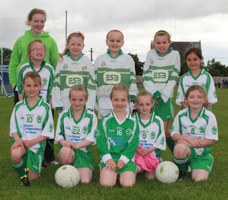 Action from the ladies under 10 match between Aodh Ruadh and Bundoran.