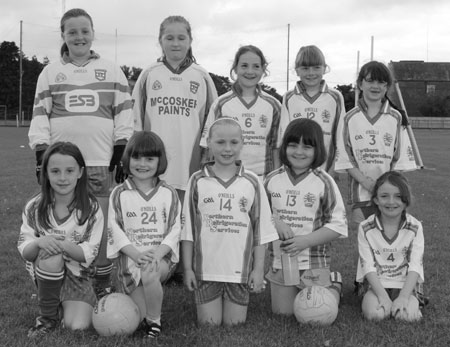 Action from the ladies under 10 match between Aodh Ruadh and Bundoran.