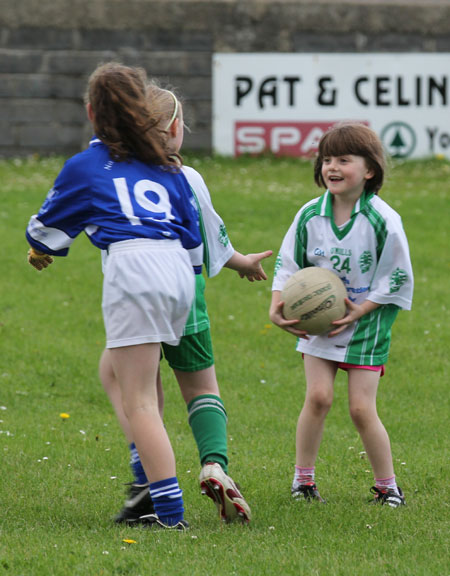 Action from the ladies under 10 match between Aodh Ruadh and Bundoran.